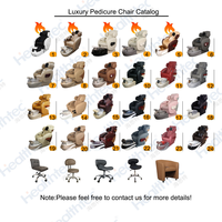 Salon de beauté moderne de luxe, fauteuil inclinable électrique avec bain à remous, lampe LED, spa pour les pieds, massage complet du corps à la manière européenne