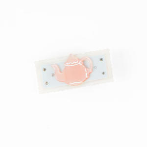 Pinza de Pelo Mini de Acetato Rosa de 6.1cm con Diseño Creativo, Pinza de Pelo Cuadrada con Adornos Dulces para Niñas, Personalización de Joyería - Product Image 4