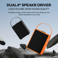 Altavoz de Karaoke de 50W de Alta Potencia, 2 Micrófonos Inalámbricos, Compatible con Funciones de Subwoofer, para Fiestas, Iglesias, Cine en Casa, Escenarios
