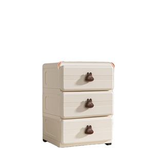 Cartoon Rabbit <strong>Knob</strong> Storage Drawer 3 Layer Modern Plastic Home Storage Organization for Living Room Kitchen Bathroom - Product Image 1