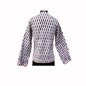 Veste en molleton de coton réversible pour femme, à motifs floraux imprimés indiens, boutonnée, courte, pour l'hiver, séchage rapide, respirante - Product Image 4