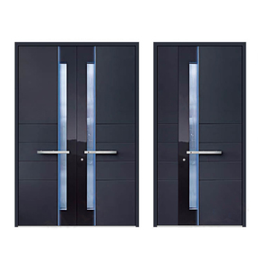 Puerta Doble de Aluminio de Diseño Personalizado a Precio de Fábrica en China, Estilo de <span class=keywords><strong>Entrada</strong></span> para Sala de Estar, <span class=keywords><strong>Entrada</strong></span>, Uso en Hoteles al Aire Libre - Product Image 6