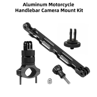 Kit de montage de caméra pour guidon de moto, bras d'extension en aluminium, adaptateur 1/4 pour GoPro Hero 14 13 12 Insta360 X5 X4 DJI Action 6 5 4