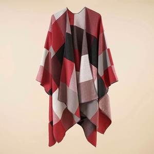 Wholesale Wool 150*130cm Womens Long Cape <b>Poncho</b> Winter Scarves Dress Wrap Pashmina Shawls - Product Image 5