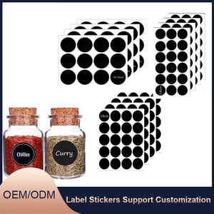 Chết cắt đen không thấm nước tái sử dụng PVC bảng đen dán cho gia vị Jar chai mới giá rẻ hình bảng đen đựng thức ăn Sticker nhãn - Product Image 2