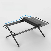 Ensemble table et chaises de camping en alliage d'aluminium Phyllostachys Pubescens, design minimaliste, pliable, mobilier d'extérieur, Zhejiang