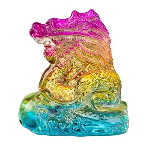 Nuovi ornamenti di drago di cristallo 2024 drago dello zodiaco regalo di riunione annuale della compagnia di assicurazione dell'anno del drago cinese
