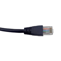 Gaine intérieure en PVC noir résistant aux UV CAT5e UTP 24AWG avec connecteur RJ45 Longueur de 4 pieds Câbles de raccordement Cat5e
