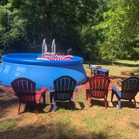 Blaue Pools mit weichen Seiten Big Plastic Adult Kids Oberirdischer aufblasbarer Außen pool