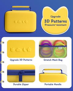 Étui pour stylo 3D pour <span class=keywords><strong>3Doodler</strong></span> Start+ Essentials, ensemble de stylos 3D pour enfants, sac de rangement de voyage antichoc pour stylos et recharges - Product Image 3
