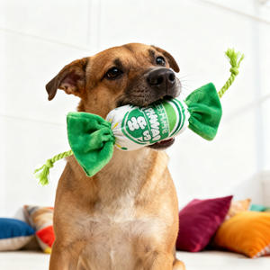 Jouet pour chien en peluche doux et amusant, série de bonbons personnalisée en gros, nouveau design, jouet qui couine, ensemble de jouets qui couinent pour chien - Product Image 4