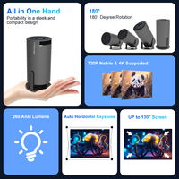 Pour projecteur HY300 Pro 4K LED Pico portable avec haut-parleurs intégrés, WiFi6 double bande, 260 ANSI, home cinéma, dropshipping