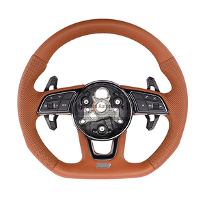 Volant en cuir lisse perforé Offre Spéciale d'usine pour volant <span class=keywords><strong>Audi</strong></span> A3 A4 A5 Q7 Q8 <span class=keywords><strong>TT</strong></span> R8 B9 - Product Image 2
