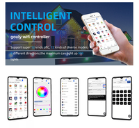 Lampu LED Natal Wifi Pintar Luar Ruangan RGB, Lampu Pixel LED yang Dapat Diprogram Lewat Aplikasi, Lampu Titik LED Tahan Air