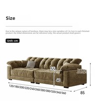Ensemble de canapés modulaires italiens modernes et minimalistes, luxe, vert mousse, chenille, capitonnage biscuit, sectionnel mobile