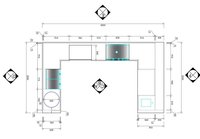Gabinetes de Acero Inoxidable de Lujo en Forma de U, Cocina Modular Moderna para Exteriores con Isla, Hecho en China