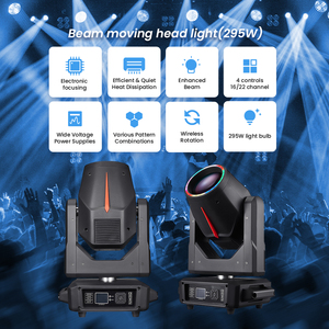 Chuyên nghiệp 295W chùm ánh sáng 14R di chuyển đầu ánh sáng DMX512 sắc nét DJ di động cabezas movile thiết bị sân khấu cho Câu lạc bộ buổi hòa nhạc sự kiện - Product Image 2