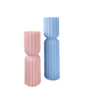 Cylindrical Striped Silicone Candle Mold Irregular Shape DIY Candle Molds Plaster <b>Ornament</b> Mold - Product Image 5