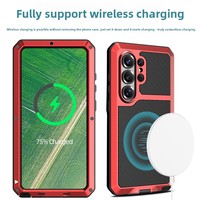 Étui de téléphone hybride en aluminium TPU PC étanche à l'eau et à la poussière, résistant aux chocs pour Samsung S26 S26 Ultra Plus, couverture intégrale anti-chute