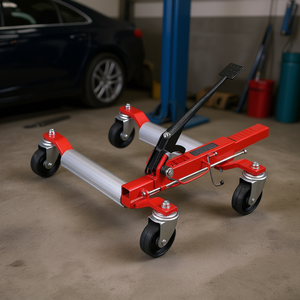 Cric de pneu à cliquet de positionnement de véhicule robuste 360 degrés roues rotatives roue chariot capacité maximale 1500 lb réparation automatique de voiture - Product Image 2