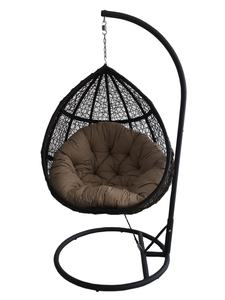 Chaise œuf multicolore de style moderne, balançoire en rotin de haute qualité pour le patio, le mobilier d'extérieur, la cour, le parc ou l'hôtel. - Product Image 3