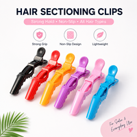 Jepit Rambut Model Paruh Buaya PP untuk Membagi, Menata, dan Memotong Rambut, Alat Styling untuk Salon dan Barber, Aksesoris Tata Rambut dengan Cengkeraman Kuat