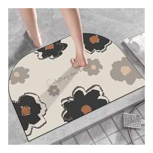 Super Water Absorberende Duurzaam Dikke Badkamer Tapijt Circulaire 3d Extra Lange Non Slip Bad Sets Matten Diatomeeën Modder Badmat Mat - Product Image 5