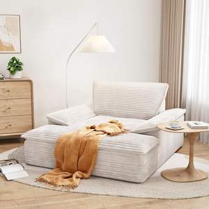 Sofá cama comprimido al vacío completo de espuma viscoelástica de densidad de altura de pana para sala de estar - Product Image 1