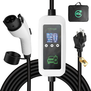 Câble de chargeur EV E-Mingze Type 1 de 5 m avec écran pour la recharge de voitures électriques J1772 - Product Image 1