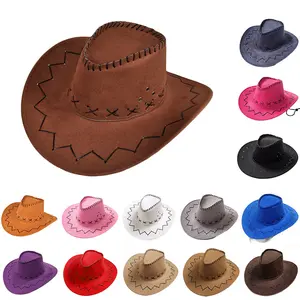 Chapéu cowboy para crianças, chapéu casual versátil para praia e protetor solar retrô