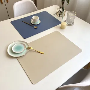 Nordic Style Double-Layer PU Leather Table Mat Heat-Proof Waterproof and Oil-Retardant <b>Placemat</b> for Home or Hotel Decoration - Product Image 4