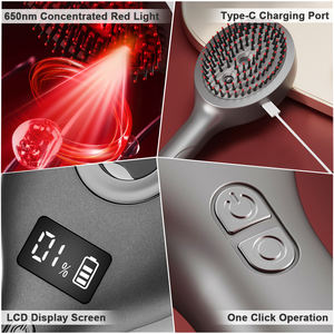 Applicatore di Olio per Cuoio Capelluto Senza Fili, Pettine Spray Massaggiante, Spazzola per Crescita dei Capelli, Massaggiatore per Testa con Vibrazione - Product Image 6