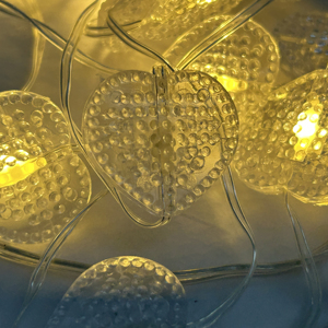 Fil d'argent de batterie de la Offre Spéciale 79in 20LED avec la lumière de contrôle lumière de décoration de Noël en forme de coeur pour la salle de fête quotidienne - Product Image 5