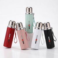 Bouteille isotherme en acier inoxydable de 500 ml pour café et eau, avec sangle de transport, cadeaux d'affaires, design minimaliste