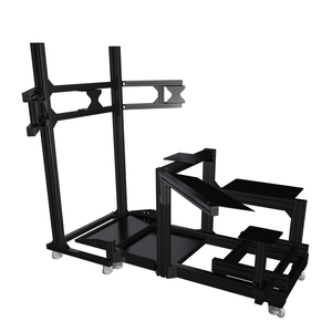 Simulateur profil aluminium volant personnalisé Cockpit simulateur de jeu de conduite superbe Cockpit avec vraie chaise course - Product Image 1