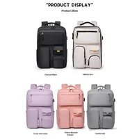 Tas Ransel Bisnis Oxford Kapasitas Besar dengan Logo Kustom, Bahan Poliester Tahan Air, Dilengkapi Pengisian Daya USB untuk Perjalanan Bisnis