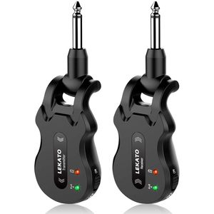 Transmisor y Receptor Inalámbrico para Guitarra Lekato, Sistema de Audio Recargable para Altavoz, Negro WS-50 - Product Image 2