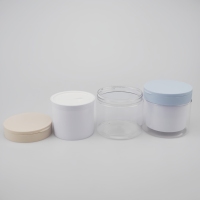 Pot cosmétique vide à double paroi avec couvercle à clapet, 200 ml et 300 ml