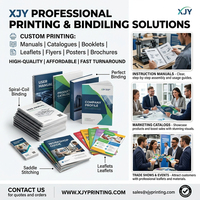 Service d'impression de brochures, manuels d'instructions, catalogues, livrets, dépliants, affiches et prospectus XJY pour entreprises