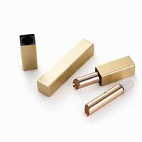 Tube de rouge à lèvres rechargeable en aluminium, emballage cosmétique vide, forme carrée, logo personnalisé, OEM, marque privée