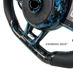 Volant en fibre de carbone forgée <span class=keywords><strong>bleu</strong></span> clair véritable pour VW MK7 <span class=keywords><strong>Golf</strong></span> 7 Mk7.5 MK8 <span class=keywords><strong>Golf</strong></span> 5.5 Mise à jour GTI Polo 7 GTS R Livraison directe - Product Image 4