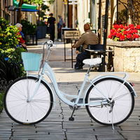 Vélo urbain léger pour femmes de 26 pouces avec fourche en acier à vitesse unique, certifié GCC CPC, vélo de ville