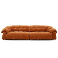 Canapé nuage inclinable haut de gamme une place en tissu chenille, style minimaliste français, pour salon, villa, appartement, confortable et élégant