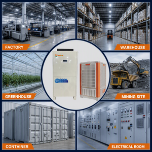 Custom 380V 50Hz 35W Vertical Evaporative Cooling Unit With Long Air Supply for Factory Industrial Conditioning Low Investment H - Product Image 2