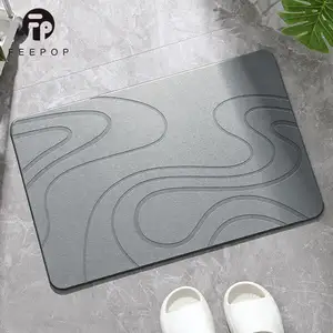2024 FEEPOP New Popular Diatomite Stone Bath Mat for Absorption Quick Drying & Non-Slip Diatomaceous earth shower mat Mat