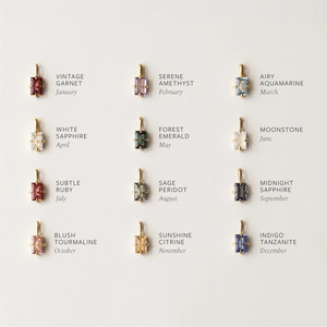 Bracciale Tennis da Donna con 12 Pietre Zodiacali, Charm a Forma Quadrata Intarsiato Fai-da-te, Supporto Campione - Product Image 2