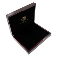 Boîte de rangement pour pièces de monnaie en bois laqué cerise, finition piano, vente en gros pour le marché européen