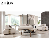 Canapé de style nouveau en tissu, ensemble de canapés de luxe, mobilier de salon moderne et luxueux blanc