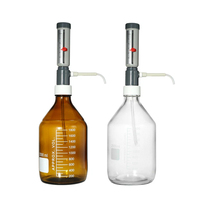 Flacon de parfum rechargeable en verre ambré transparent de 2 L avec échelle de mesure et pompe distributrice en métal pour le stockage de liquides