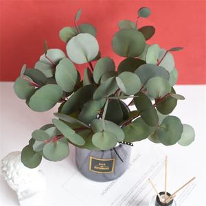 F-1663 بالجملة ريال اللمس بو الاصطناعي الأوكالبتوس جارلاند أوراق الأوكالبتوس الجذعية للزينة الزفاف - Product Image 4